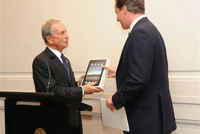 Mayor Bloomberg LOVES iPads—he even gives them to foreign dignitaries, like British PM David Cameron
